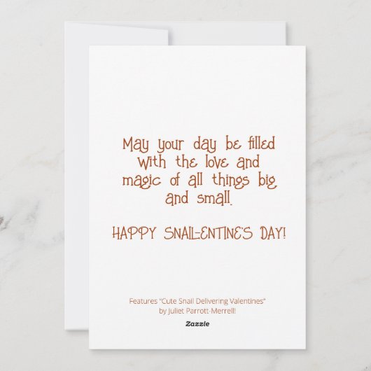 かわいいカタツムリのバレンタイン | シーズンカード (裏面)