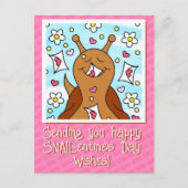 かわいいカタツムリのバレンタイン | シーズンポストカード (正面)