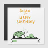 かわいいカタツムリのベルト誕生日カード (正面/裏面)