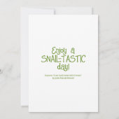 かわいいカタツムリのマイルのスマイル友情の色 カード (裏面)