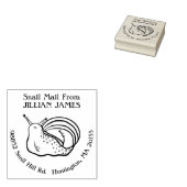 かわいいカタツムリのメール差出人住所 ラバースタンプ (押印)