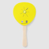 かわいいカタツムリのモザイクそれを取る簡単パドルハンドファン ハンドファン (裏面)