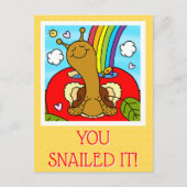 かわいいカタツムリの先生、ありがとう。 ポストカード (正面)