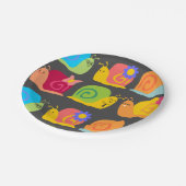 かわいいカタツムリの子供たちのデザイン ペーパープレート (アングル)