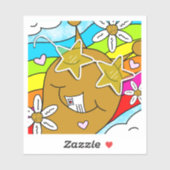 かわいいカタツムリの溝深い夏の郵便ビニール シール (シート)