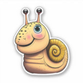 かわいいカタツムリの漫画のシール シール (正面)