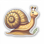 かわいいカタツムリの漫画のシール シール (正面)