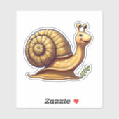 かわいいカタツムリの漫画のシール シール (シート)