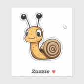 かわいいカタツムリの漫画のシール シール (シート)