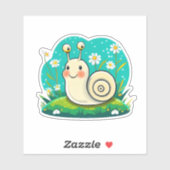 かわいいカタツムリの漫画のシール シール (シート)