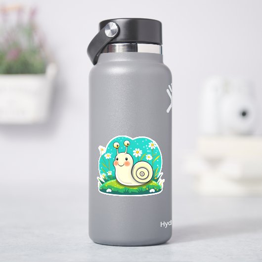 かわいいカタツムリの漫画のシール シール (HydroFlask)