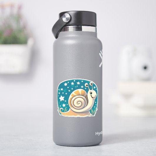 かわいいカタツムリの漫画のシール シール (HydroFlask)