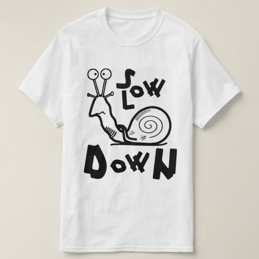 かわいいカタツムリの漫画Tシャツ Tシャツ (デザイン正面)
