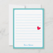 かわいいカタツムリの虹ハートありがとう | ノートカード (裏面)