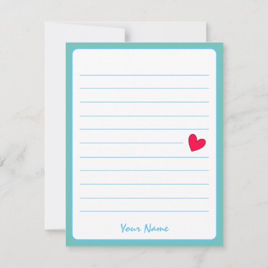 かわいいカタツムリの虹ハートありがとう | ノートカード (裏面)