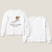 かわいいカタツムリの辛抱強い名言 (デザイン 正面&背面)