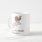 かわいいカタツムリの辛抱強い名言 コーヒーマグカップ (正面左)