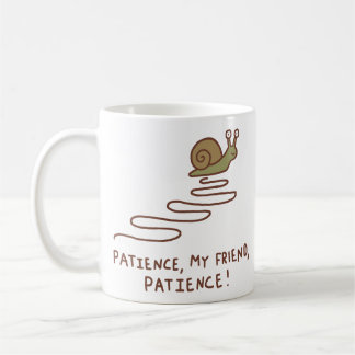 かわいいカタツムリの辛抱強い名言 コーヒーマグカップ