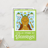 かわいいカタツムリの野球恵みの色 | あいさつ カード (正面/裏面インサイチュ)