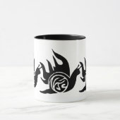 かわいいカタツムリの黒いシルエットユニーク – エキゾチックな動物 マグカップ (中央)