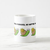 かわいいカタツムリイラストレーションマグ予測できな-自然ギフト コーヒーマグカップ (中央)