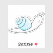 かわいいカタツムリスケッチシール シール (シート)