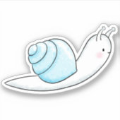 かわいいカタツムリスケッチシール シール (正面)