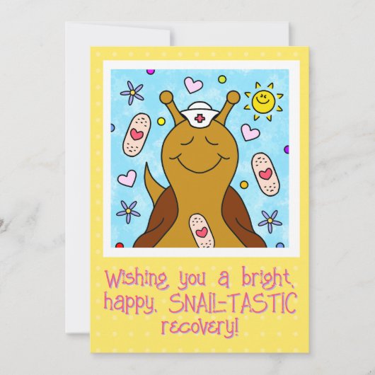 かわいいカタツムリナースが元気になる カード (正面)