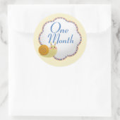 かわいいカタツムリベビー月次マイルストーン ラウンドシール (バッグ)