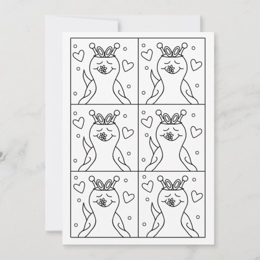 かわいいカタツムリポップ・アートのアートバニーイヤーイースターカラーリング | シーズンカード (正面)