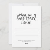 かわいいカタツムリポップ・アートのアートバニーイヤーイースターカラーリング | シーズンカード (裏面)