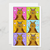 かわいいカタツムリポップ・アートのアートバニーイヤーイースター シーズンカード (正面/裏面)