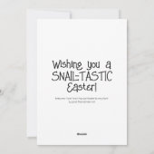 かわいいカタツムリポップ・アートのアートバニーイヤーイースター シーズンカード (裏面)