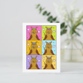 かわいいカタツムリポップ・アートのアートバニーイヤーイースター | シーズンポストカード (スタンド正面)