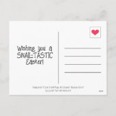 かわいいカタツムリポップ・アートのアートバニーイヤーイースター | シーズンポストカード (裏面)
