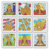 かわいいカタツムリ夏2025小さなアートシリーズ シール (正面)