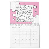 かわいいカタツムリ小2026色 カレンダー (2月 2027)