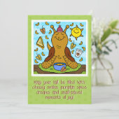 かわいいカタツムリ心地よいフードハッピー秋着色 カード (スタンド正面)