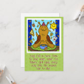 かわいいカタツムリ心地よいフードハッピー秋Equinox カード (正面/裏面インサイチュ)