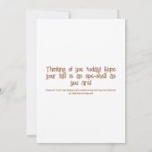 かわいいカタツムリ心地よいフードハッピー秋Equinox カード (裏面)