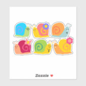 かわいいカタツムリ新学期アート シール (シート)