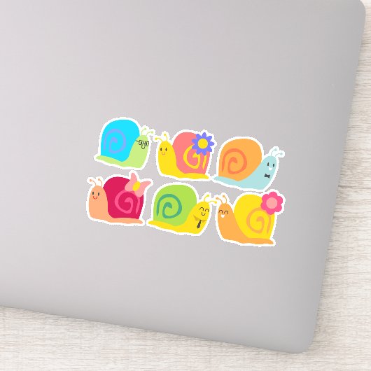 かわいいカタツムリ新学期アート シール (詳細)