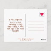 かわいいカタツムリ看護師さん　早く治してね ポストカード (裏面)