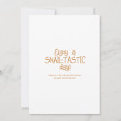 かわいいカタツムリ秋の喜びとスマイル秋 カード (裏面)