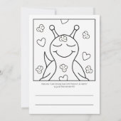 かわいいカタツムリ送りスマイルカラー | あいさつ カード (裏面)