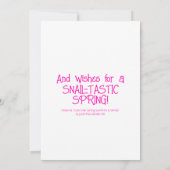 かわいいカタツムリ送信スマイル春 | あいさつ カード (裏面)