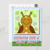 かわいいカタツムリ送信スマイル | ポストカード (正面/裏面)