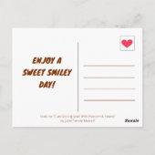 かわいいカタツムリ送信スマイル | ポストカード (裏面)