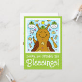 かわいいカタツムリ野球恵み | あいさつ カード (正面/裏面インサイチュ)