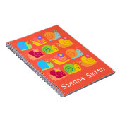 かわいいカタツムリ、キュートなカタツムリ ノートブック (右側)